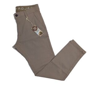 Projek Raw Men's 30 NWT Tan 100% Linen Classic Fit Chinos